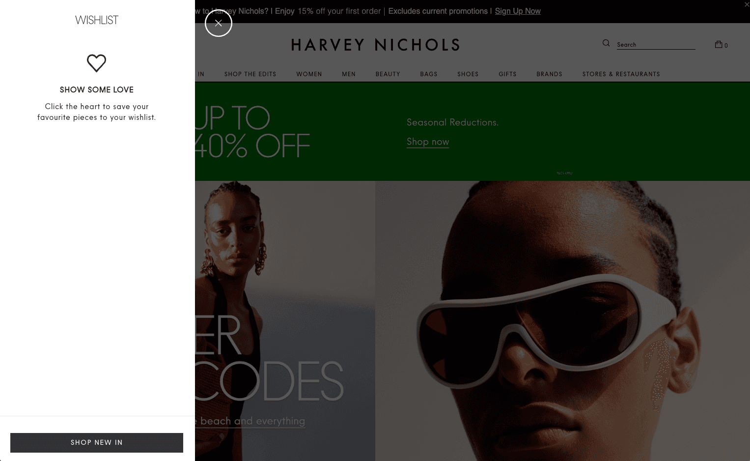 Harvey Nichols — screenshot